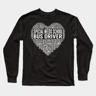 Special Needs School Bus Driver Heart Long Sleeve T-Shirt